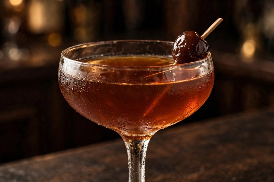 Rye Manhattan cocktail