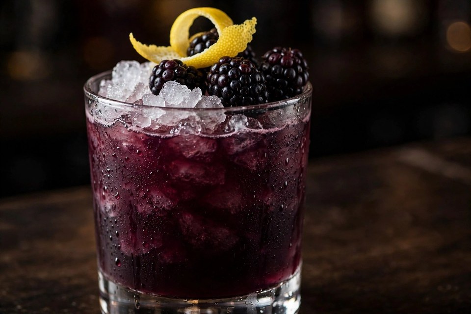 Blackberry Crown Bramble cocktail