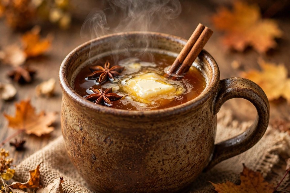 Hot Buttered Bourbon Cider cocktail