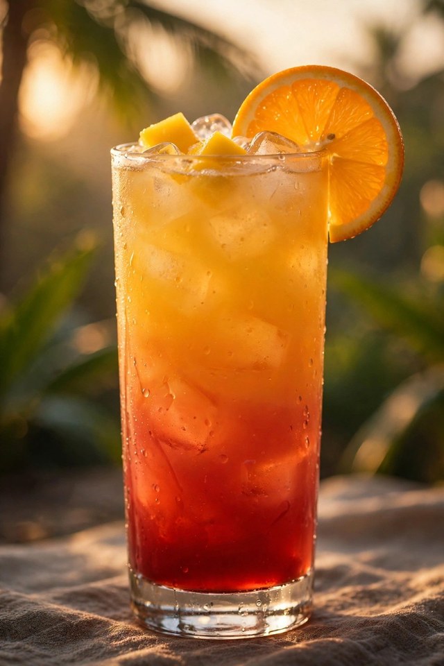 Mango Vodka Sunrise cocktail