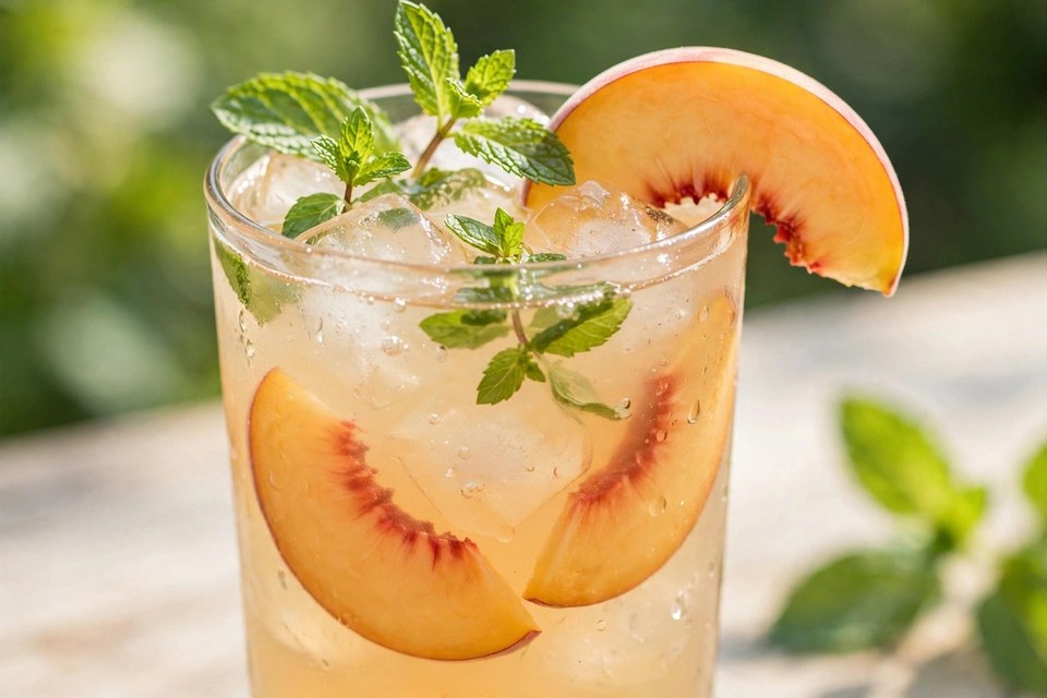 Peach Green Tea Cooler cocktail