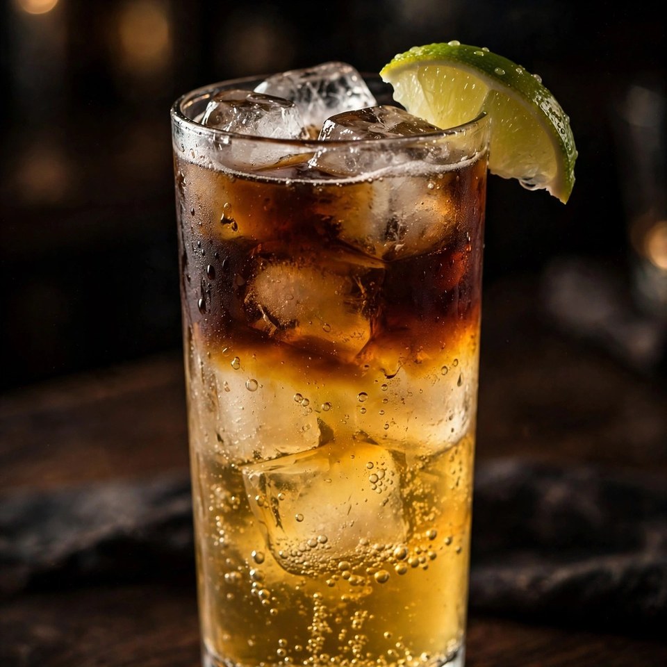 Dark 'n' Stormy cocktail