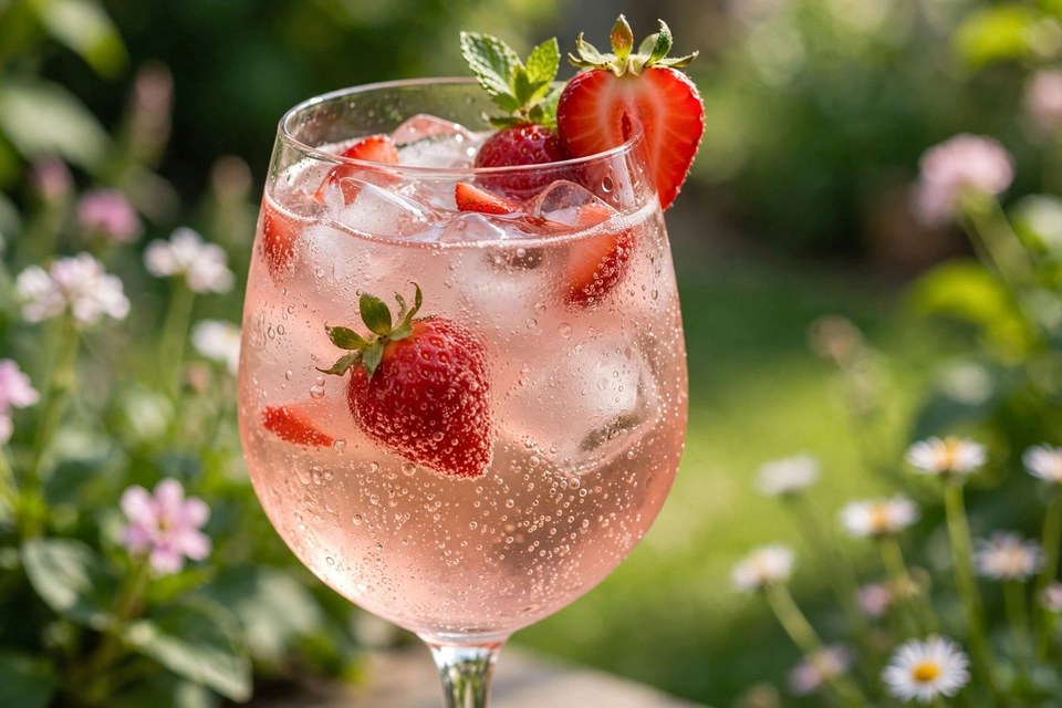 Rose Spritzer cocktail