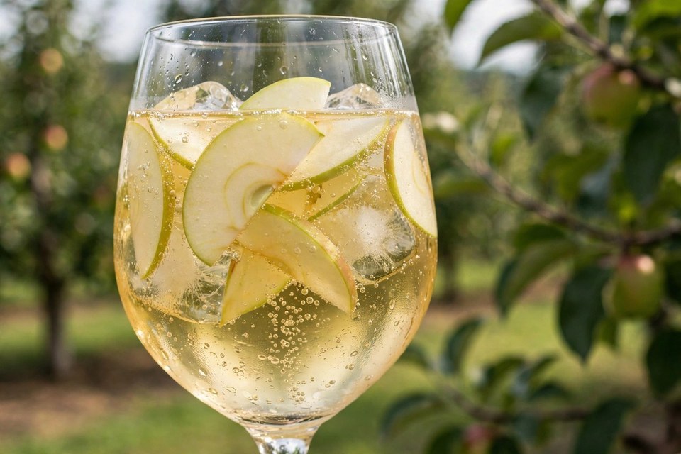 Chardonnay Apple Spritz cocktail