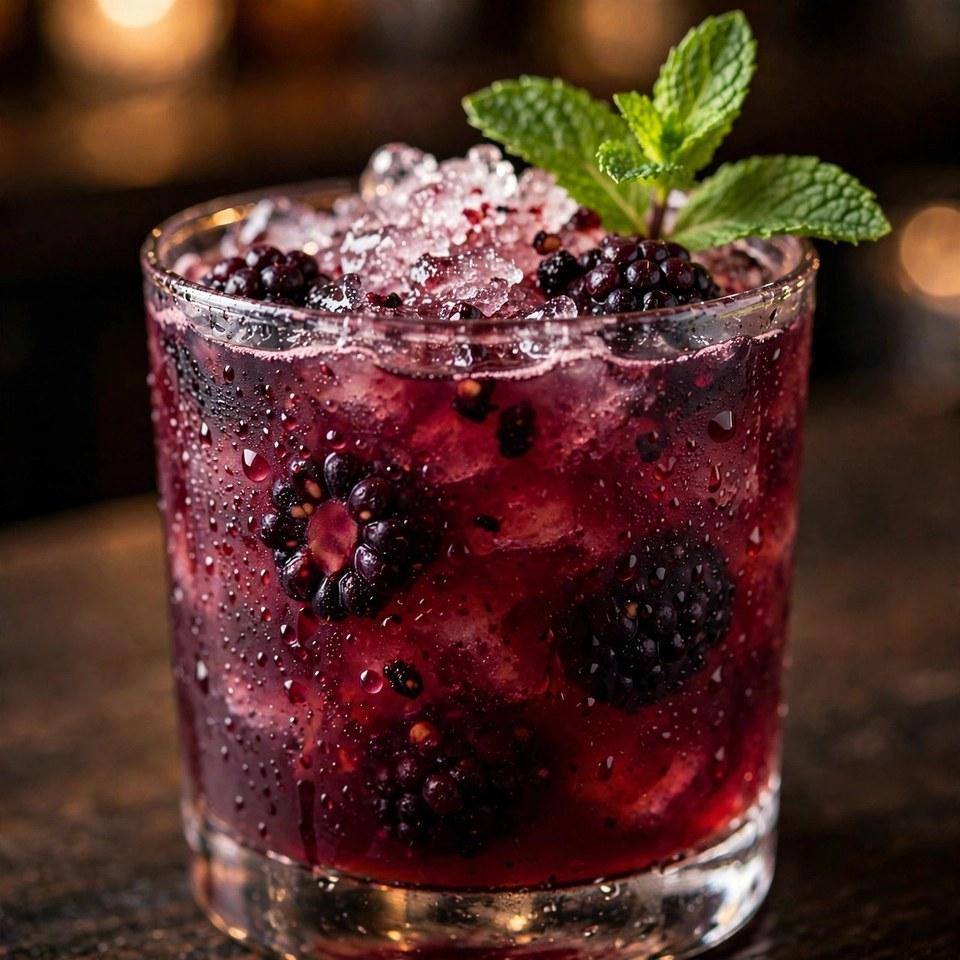 Iced Bourbon Smash cocktail